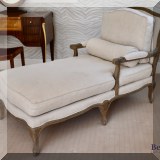 F25. Restoration Hardware chaise longue. 37”h x 27”w x 59”d 